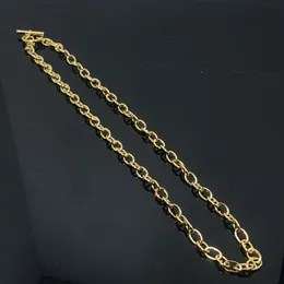 Lyxvarumärke Desinger Chain Halsband 18K Guldpläterad halsband Fashion Men Womens benben kedja bröllopsfest smycken gåva färgfast ingen allergisk dropshipping