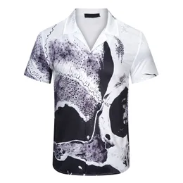 2 män designer skjortor sommar shoort hylsa casual skjortor mode lösa polos strandstil andningsbara tshirts tees kläder 17 färger storlek m-3xl#08