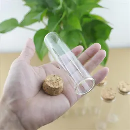 Vorratsflaschen 24 teile/los 30/120mm 60 ml Korken Mini Glasflasche Würzige Behälter Gläser Fläschchen DIY Handwerk