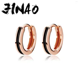 Stud Earrings JINAO 2023 Trend Real 925 Sterling Silver Hoop For Women Round Circle Wedding Statement Jewelry