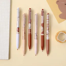 PCS/LOT KAWAII Bear Press Pen Cute 0,5 mm czarny atrament Pens Prezent Prezent School School Supplies Wholesale
