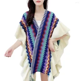 Scarves Ladies Cape Multipurpose Skin-touch Soft Comfortable Cold Resistant Keep Warm Polyester Ethnic Style Women Shawl Winter