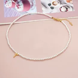 Kedjor Go2Boho Power of Faith Imitation Pearl Bead Choker Boho Golden Cross Chain Necklace for Women Jewelry Gift