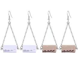 Charm Pu Leather Toilet Roll Dangle Earrings Necklace For Women Creative Tissue Geometric Cute Earring Fashion Paper Jewelry Gifts D Dh6D0