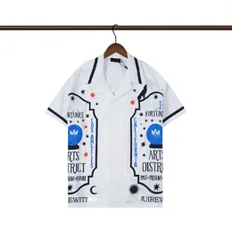 Tasarımcı Gömlek Erkek Düğmesi Up Gömlek Baskı Bowling Shirt Hawaii Çiçek Gündelik Gömlek Erkekler İnce Fit Kısa Kollu Elbise Hawaiian T-Shirt M-3XL UG12