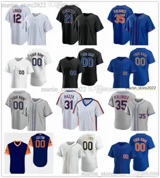 Stitched 2023 Baseball Jerseys 12 Francisco Lindor 20 Pete Alonso 35 Justin Verlander 21 Max Scherzer 6 Starling Marte 9 Brandon Nimmo 39 Edwin Diaz 10 Eduardo Escobar