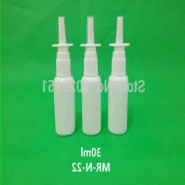 FreeShip Wholesale 100PCS 30ml HDPE/PE plastic nasal spray bottle with spray pump/cap, 1oz 30ml white color nasal spray bottles Muosb