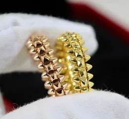 Unisex designer diamond ring CLASH Rings Extravagant 18K Gold Silver Titanium Steel Bullet Women men tennis Jewelry designers Party Gifts size 6 7 8 9