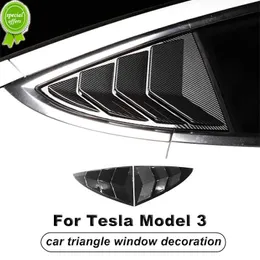 Yeni Araba Abs Sticker Arka Üçgen Pencere Kepenkleri Tesla Model 3 2017 2018 2019 2020 2021 2022 Accessorie