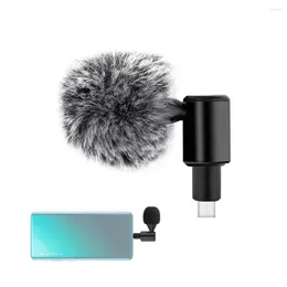 Microphones 3 5MM Mini Microphone Durable Compatibility Mobile Audio Rotate Noise Reduction Home Electronics Type-C PU616B