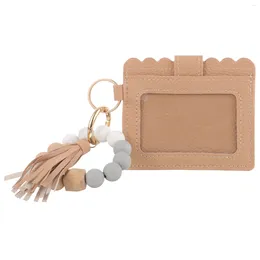 Keychains Women Wallet Card Holder Purse Tassel Keychain Summer Wristlet för