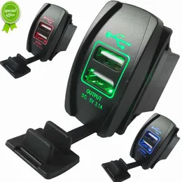 Neue 3,1 A 12 V-24 V Dual USB Auto Ladegerät Universal Auto USB Interface Buchse Auto Wasserdicht ladegerät Adapter Auto Zubehör