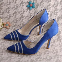 Scarpe eleganti 22 colori a punta blu royal per le donne con tacco alto