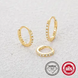 Hoop Earrings BOAKO Oorbellen S925 Sterling Silver Ear Buckle Moissanite For Women 6 8 10mm Earring Set Bijoux Femme Tendance 2023