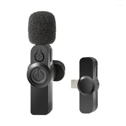 Microphones Lavalier Microphone Mini Wireless Plug-Play 2.4G Noise Reduction Video Recording Vlogging Livestream