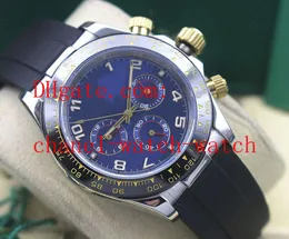Gratis Verzending 116518 Heren Horloge Keramische Bezel 40mm Zwarte Wijzerplaat En Rubberen Band Diamant Automatische Mechanische Heren horloges