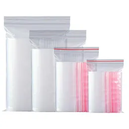 100 pz/pacco Richiudibile Sacchetti di Imballaggio Trasparente Sacchetti di Plastica Caramelle Noci Prodotti Elettronici Organizer bag 20 formati Foaqf