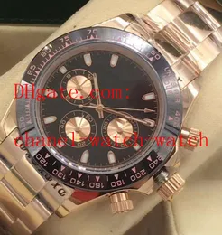 Relógio masculino branco de alta qualidade sem cronógrafo 116508 bisel de cerâmica 18k ouro rosa 40 mm Ásia 2813 movimento automático relógios de pulso masculinos