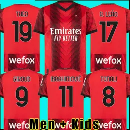 Giroud 23 24 Koche Soccer Jerseys Ibrahimovic AC S 2023 2024 R. Leao Tonali Thoo Dest Football Shirt 2023 2024 Special الرابع الرابع Kids Kit