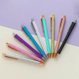 50pcs Bright Diamond Ballpoint Pen 귀여운 학생 편지지 서명 펜을 쓰는 학교 사무실 선물