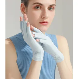 Cycling Gloves Anti UV Gel Shield Glove UV Fingerless Manicure Nail Art LED Lamp Nails Dryer Hand Protection Nail Gloves 230609