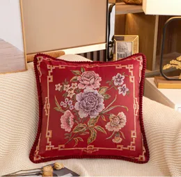 Projektant marki poduszka/dekoracyjna poduszka kwiaty wzór nadruku poduszka na pokrywę bawełniane lniane dekoracje poduszki dla domów biurowych sofa Dzieci