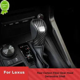 Nuovo Reale In Fibra di Carbonio Testa Ingranaggi Decorativo Borsette Pomello del cambio Trim Copertura Per Lexus RX IS ES NX RC RX200t RX350 RX400h IS250 IS300