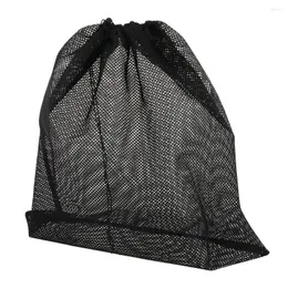 Trädgårdsdekorationer mesh silpumpbarriärpåsar akvariumfilter damm 45x45 cm svart polyester dragsko