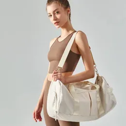 LL Large Capacity Short Distance Travel Bag Dry Wet Separation Sports Fitness Bag Waterproof Yoga Shoulder Handbag
