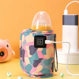 Baby flaskvärmare bärbara resor USB -isolering varmare väska spädbarn matning mjölk flaska uppvärmda baby tillbehör chauffe biberon 2294o