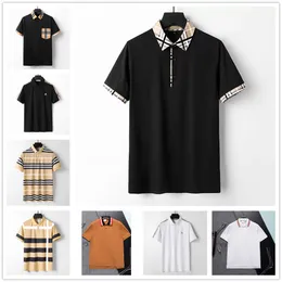 Camisa polo masculina polos de grife para homem moda casual de alta qualidade 100% algodão respirável resistente a rugas roupas comerciais finas lapela de rua roupas de manga curta