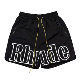 Designer Rhude Shorts Mens Short Beach Mesh Street Sweatpants Basketball Men Limited Swim Knee Length Hip Hop High Sports