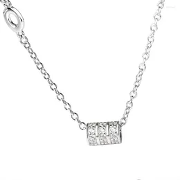Chains 2023 925 Sterling Silver Waist Necklace Women's Net Red Transit Bead Fashion Simple Collar Chain