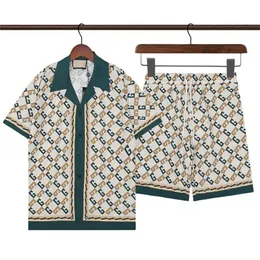 23ss Mens Designers Set Set Luxury Classic Fashion Hawaiian Рубашки Скорочные костюмы ананасовые печатные шорты рубашка с коротким рукавом костюм 789789 SM84