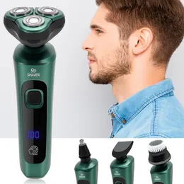Razors Blades 4 in 1 Electric Shaver Body Washable Rechargeable Electric Beard Trimmer Shaving Machine For Men Beard Razor Fast Charging 230609