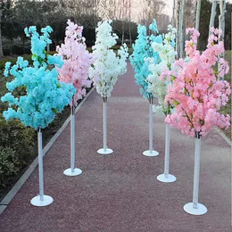 Nowe przybycie Cherry Blossoms Tree Road Leads Wedding Runner Kolumna Kolumna Centrum handlowe Otwarte Dekoracja drzwi Props 10sets