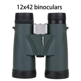 12x42 High Definition High Power Professional Binocular With Bak4 Prism, MC Green Coating Life Watertofat Telescope for Outdoor Travel Hunting Camping