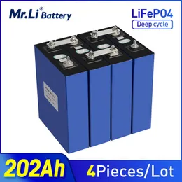 Grade A 4PCS 2022 NEW 3.2V 200Ah Lifepo4 Battery Pack With LFP Lithium Solar 12V 24V 202ah Cells Solar Energy Storage