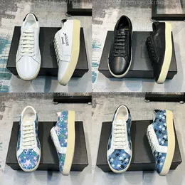Дизайнерская обувь Классические мужские кроссовки с вышитым логотипом Низкие кожаные кроссовки с коробкой 38-46