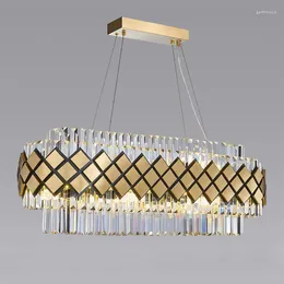 Chandeliers Led Modern Art Deco Crystal Clear Designer 샹들리에 조명 광선 서스펜션 서스펜션 조명 식당을위한 램프