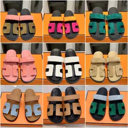 Damen-Designer-Sandalen, berühmte H-Slides, Plateau-Slipper, Herren-Schuhe mit flachem Absatz, Flip-Flops aus echtem Leder, Größe 11