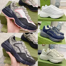 Rhyton Sneakers G Series Canvas Najwyższej jakości kobiety męskie buty swobodne buty marca projektant uomni signora trampki na niskie obcas