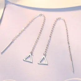 Orecchini pendenti Trendy Geometric Triangle Pure Platinum 950 Small Stud Personalità femminile Fashion Regalo di compleanno