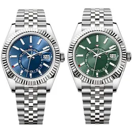 Zagrajowe zegarek męskie zegarek Sky 42 mm Automatyczne 2813 Ruchy zegarki Stal nierdzewna Jubileusz Designerski Zegarek Kobiety mężczyzn z papierami do pudełka Męskie zegarek Montre de Luxe Watch