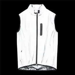 Camicie da ciclismo Top WOSAWE Giacca riflettente Set Giacca bomber da notte incandescente MTB Giacca a vento da bici Cappotto sportivo da viaggio Abbigliamento da ciclismo Gilet di sicurezza 230609