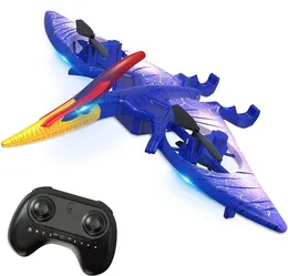 ElectricRC Aircraft RC Pterosaur Helicopter Dron Jurassic Dinosaur World Flying Toys for Children Radio Control Pterosauria Drone Aircraft Gifts 230609