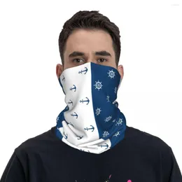 Scarves Nautical Blue Helms Anchors Marine Rudder Bandana Neck Cover Accessories Wrap Scarf Warm Cycling