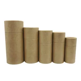 Caixa de embalagem de tubos de papelão Kraft Premium Caixa de presente Kraft para frasco de óleo essencial 10ml - 100ml Fltuf