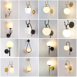 Wall Lamp Modern Crystal Long Sconces Light Gooseneck Laundry Room Decor Merdiven Led Applique Antique Wooden Pulley