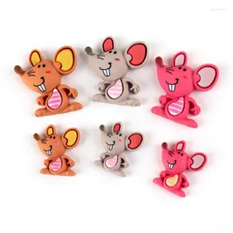 Charms harts cabochons prydnadstillbehör 10st kawaii söt djurmus lapp como utsmyckningar scrapbooking girl bow center